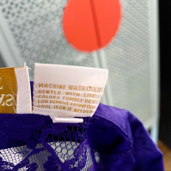 Vintage Victoria’s Secret Purple Satin & Lace Top - Picture 7 of 8